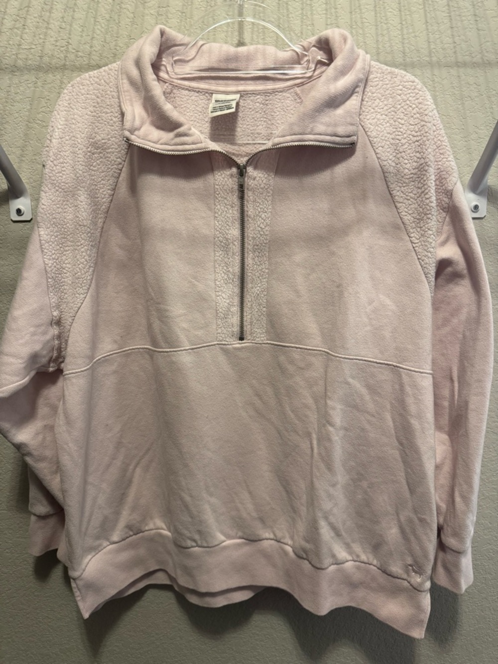 Victoria's Secret Light Pink Half-Zip Pullover Sweatshirt